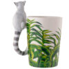 Novelty Ceramic Jungle Mug - Lemur Shaped Handle
