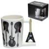 Collectable Shaped Handle Ceramic Mug - Headstock Rock Guitar