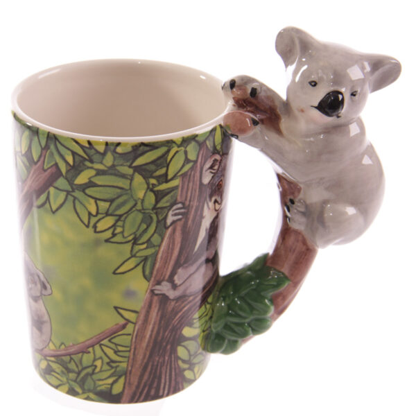 Novelty Ceramic Jungle Mug -  Koala Shaped Handle