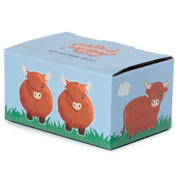 SP91_008 Ceramic Highland Coo Cow Salt and Pepper