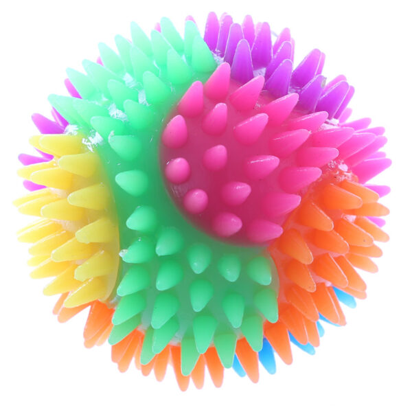 TY583_003 Fun Kids Puppet - Spiky Bouncy Light Up Ball 7cm