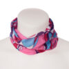 BAND07_001 Neck Warmer Tube Scarf - Pink Patterned