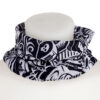 BAND12_001 Neck Warmer Tube Scarf - Black & White Graffiti