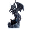 DRG519_002 Dark Legends Wings of Magic Silver Castle Guardian Dragon