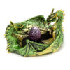 DRG548_001 Ashcatcher Incense Stick Burner - Dark Legend Earth Dragon Egg