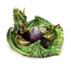 DRG548_007 Ashcatcher Incense Stick Burner - Dark Legend Earth Dragon Egg