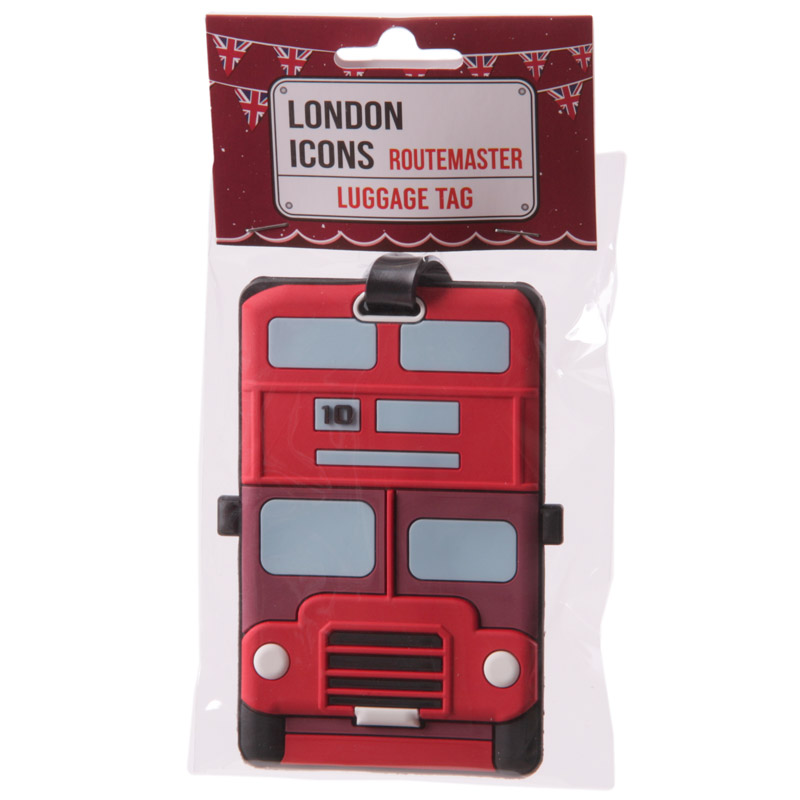 PVC Luggage Tag - London Icons London Bus