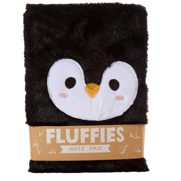 Fluffy Plush Notebook - Adoramals Penguin