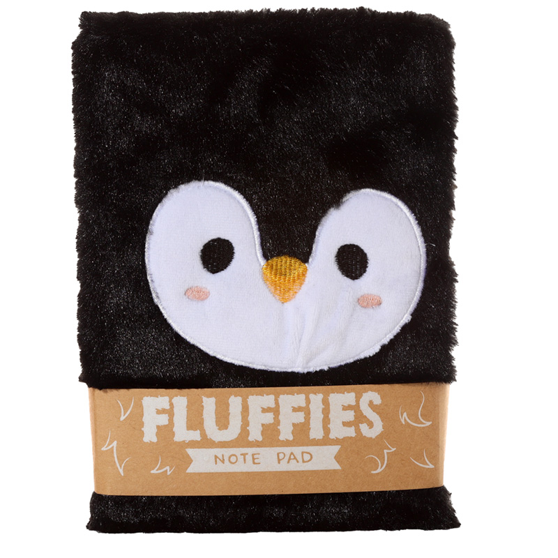 Fluffy Plush Notebook - Adoramals Penguin