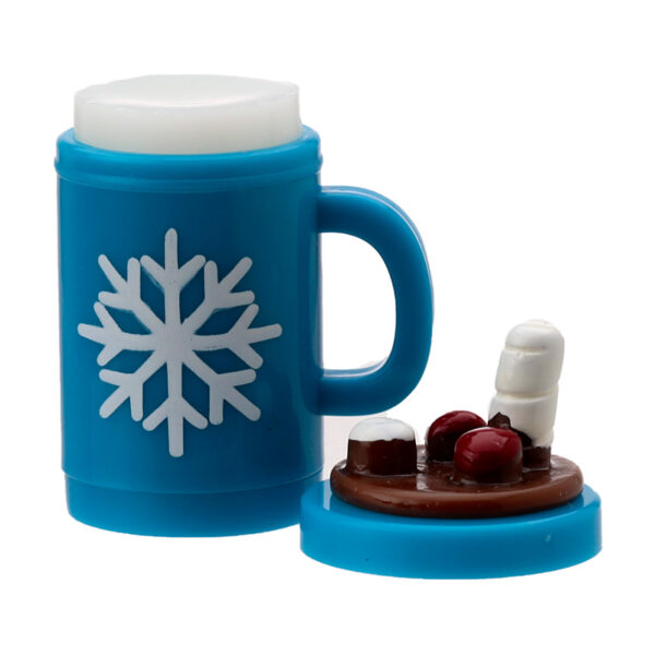 XLIP152_004 Lip Balm in Shaped Holder - Cosy Hot Chocolate