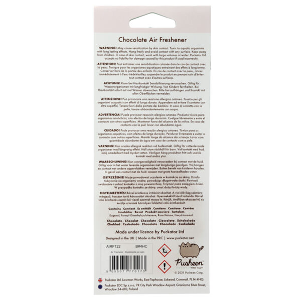 AIRF122_004 2 x Scented Air Freshener -  Pusheen Foodie Cat Chocolate