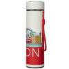 Reusable Stainless Steel Hot & Cold Insulated Drinks Bottle, Digital Thermometer, London Icons