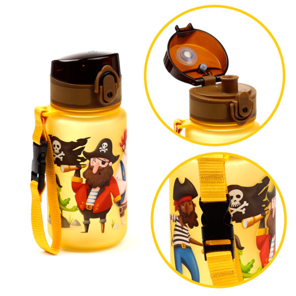 Shatterproof Pop Top Children's Water Bottle -Jolly Rogers Pirates 350ml