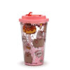 CUP78_002 Shatterproof Double Walled Cup with Lid and Straw, Pusheen Foodie