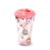 CUP79_002 Shatterproof Double Walled Cup with Lid and Straw  - Pusheen Sips
