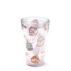 CUP79_007 Shatterproof Double Walled Cup with Lid and Straw  - Pusheen Sips