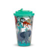 CUP80_002 Shatter Resistant Double Walled Cup with Lid and Straw - Zooniverse