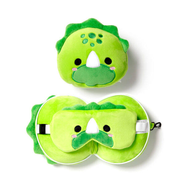 Dinosaur Relaxeazzz Travel Pillow & Eye Mask Set