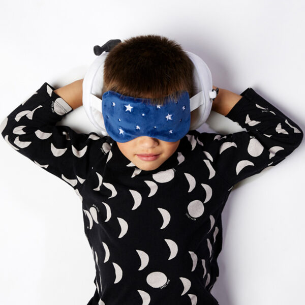 Space Cadet Relaxeazzz Plush Round Travel Pillow & Eye Mask Set