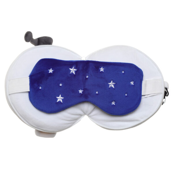 Space Cadet Relaxeazzz Plush Round Travel Pillow & Eye Mask Set