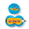 CUSH261_001 Yellow Submarine Relaxeazzz Plush Round Travel Pillow & Eye Mask Set