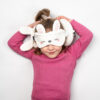 CUSH352_002 Relaxeazzz Travel Pillow & Eye Mask - Frances the Rabbit