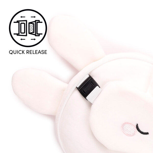 CUSH352_005 Relaxeazzz Travel Pillow & Eye Mask - Frances the Rabbit