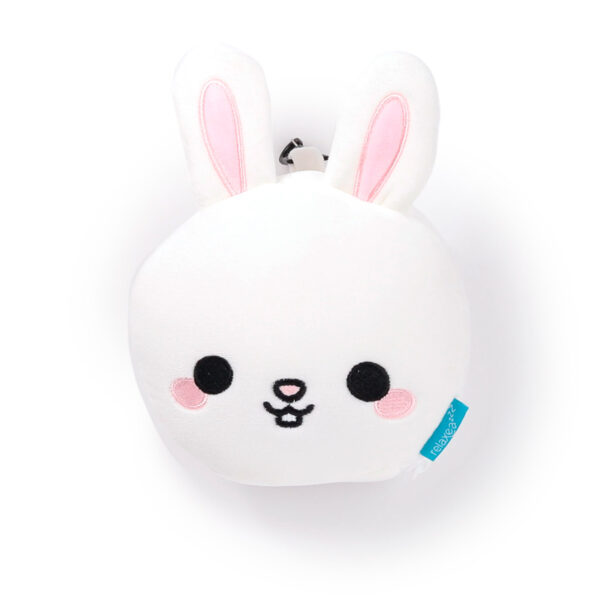 CUSH352_007 Relaxeazzz Travel Pillow & Eye Mask - Frances the Rabbit