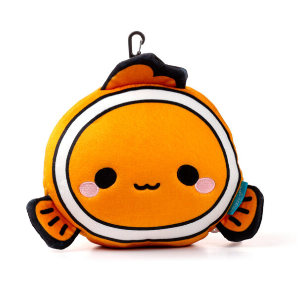 CUSH353_004 Relaxeazzz Travel Pillow & Eye Mask - Finley the Clown Fish