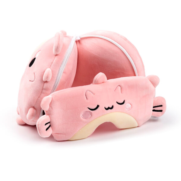 Relaxeazzz Travel Pillow & Eye Mask - Puff the Puffer Fish