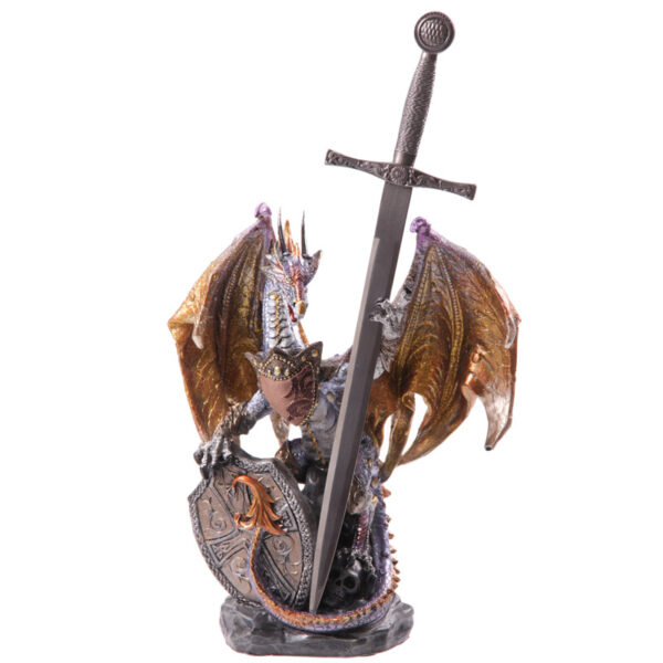 DRG356_001 Fire Shield Dark Legends Dragon Figurine