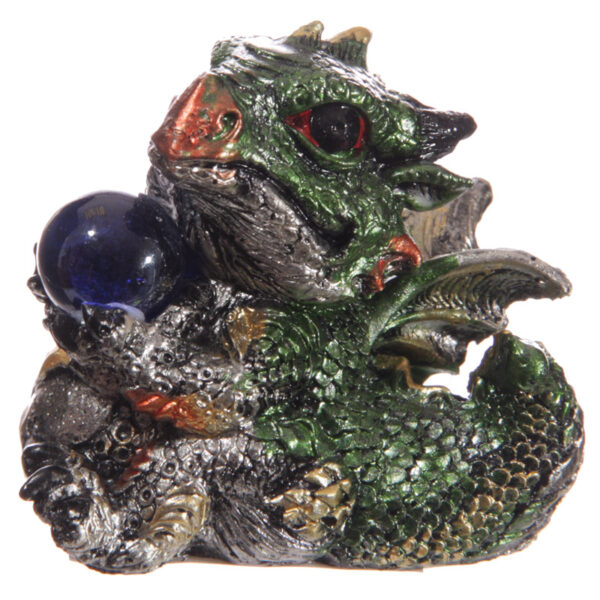 DRG377_007 Baby Crystal Ball Cute Dragon Figurine