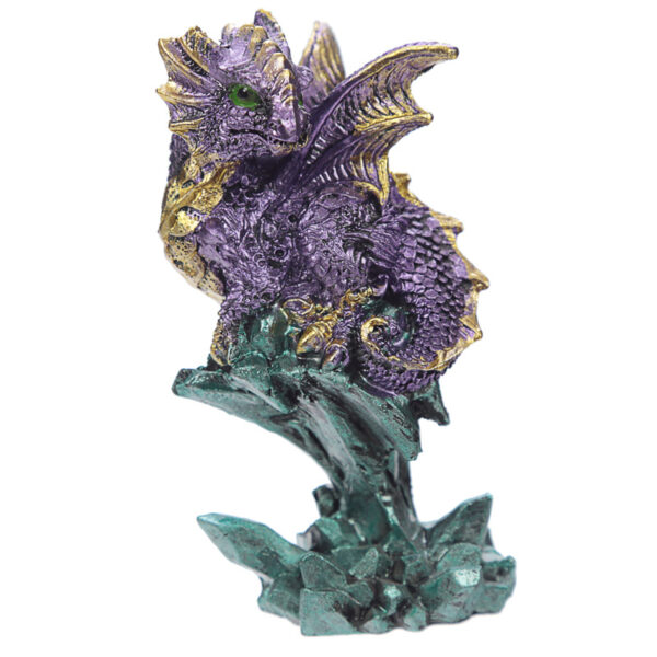 DRG427_006 Rock Crystal Enchanted Nightmare Dragon Figurine