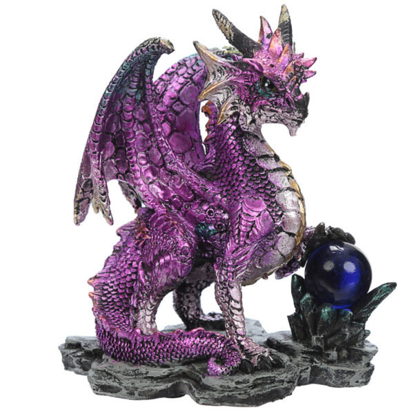 DRG428_004 Crystal Rock Soothsayer Enchanted Nightmare Dragon Figurine