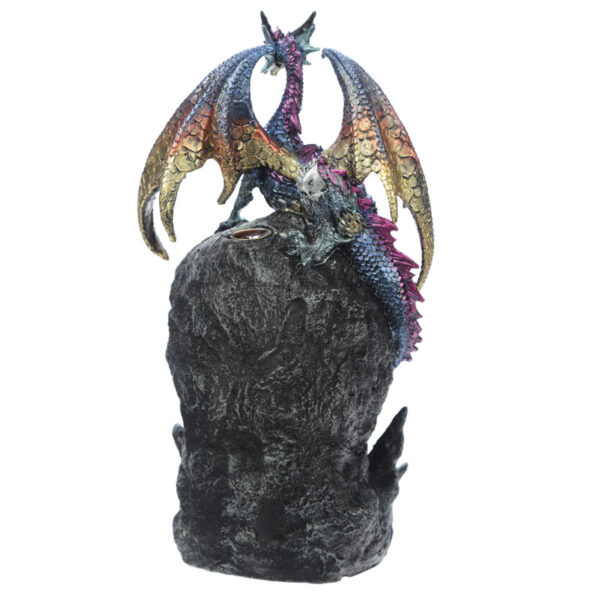 DRG430_004 Fantasy LED Backflow Incense Burner - Ice Dragon Dark Legends
