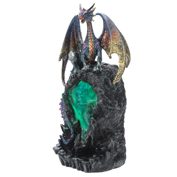 DRG430_006 Fantasy LED Backflow Incense Burner - Ice Dragon Dark Legends