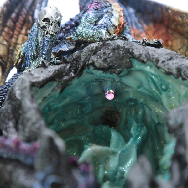 DRG430_007 Fantasy LED Backflow Incense Burner - Ice Dragon Dark Legends