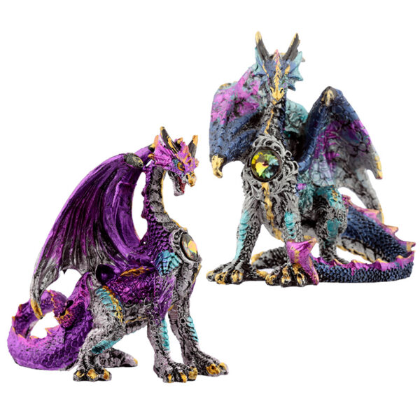 DRG444_001 Crystal Shield Dark Legends Dragon Figurine