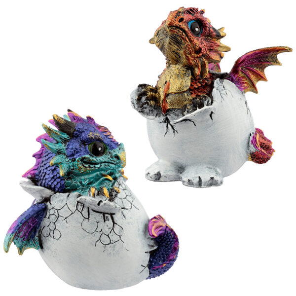 DRG446_001 Hatching Egg Elements Dragon Figurine