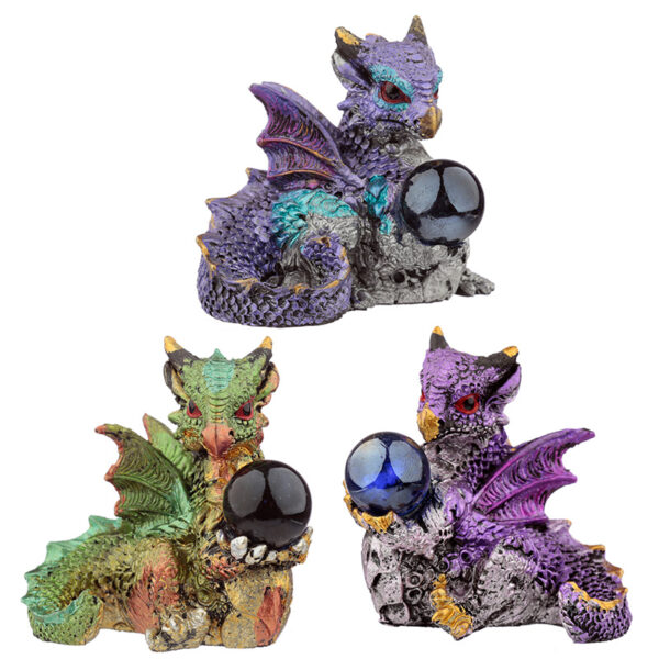 DRG450_001 All Seeing Orb Elements Dragon Figurine