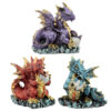 DRG451_001 Mother and Hatching Baby Elements Dragon Figurine