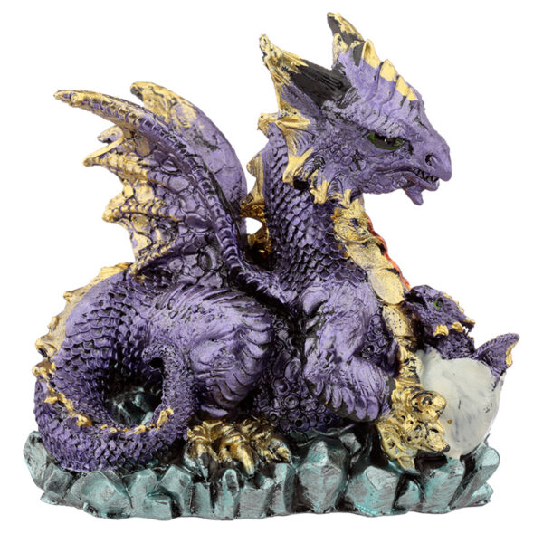 DRG451_005 Mother and Hatching Baby Elements Dragon Figurine