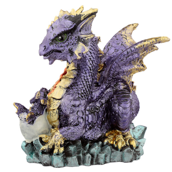 DRG451_007 Mother and Hatching Baby Elements Dragon Figurine