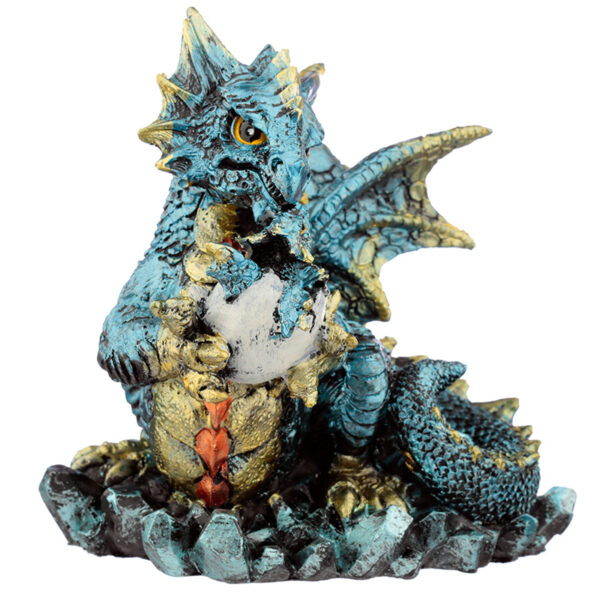 DRG451_008 Mother and Hatching Baby Elements Dragon Figurine