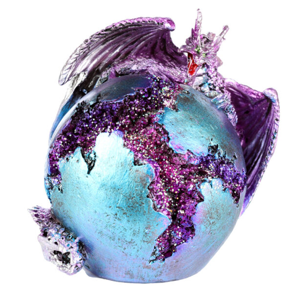 DRG501_003 Geode Egg LED Dark Legends Dragon Figurine