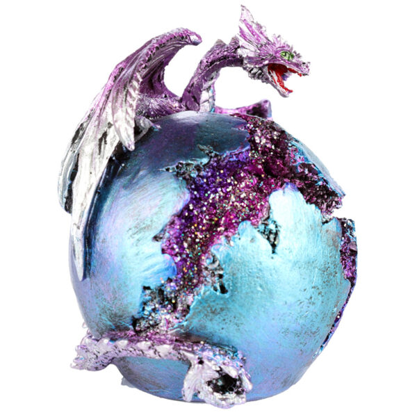 DRG501_007 Geode Egg LED Dark Legends Dragon Figurine
