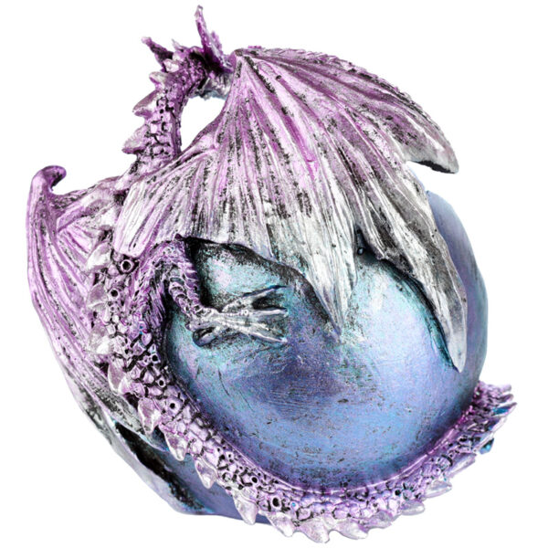 DRG501_008 Geode Egg LED Dark Legends Dragon Figurine