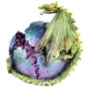 DRG501_009 Geode Egg LED Dark Legends Dragon Figurine