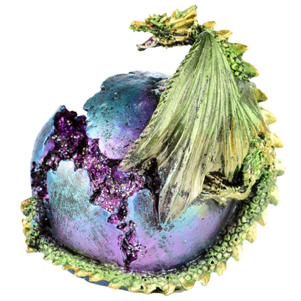 DRG501_009 Geode Egg LED Dark Legends Dragon Figurine
