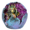 DRG504_002 Geode Hatching Egg LED Baby Dragon Figurine
